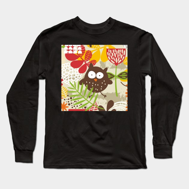 standard of flowers and birds Long Sleeve T-Shirt by alexrow